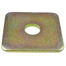 Square Washer Yellow Zinc